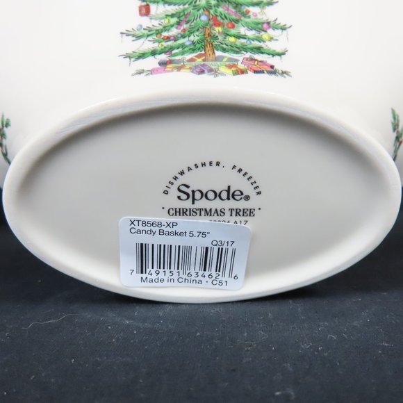 Spode Christmas Tree Candy Basket - Picture 10 of 10